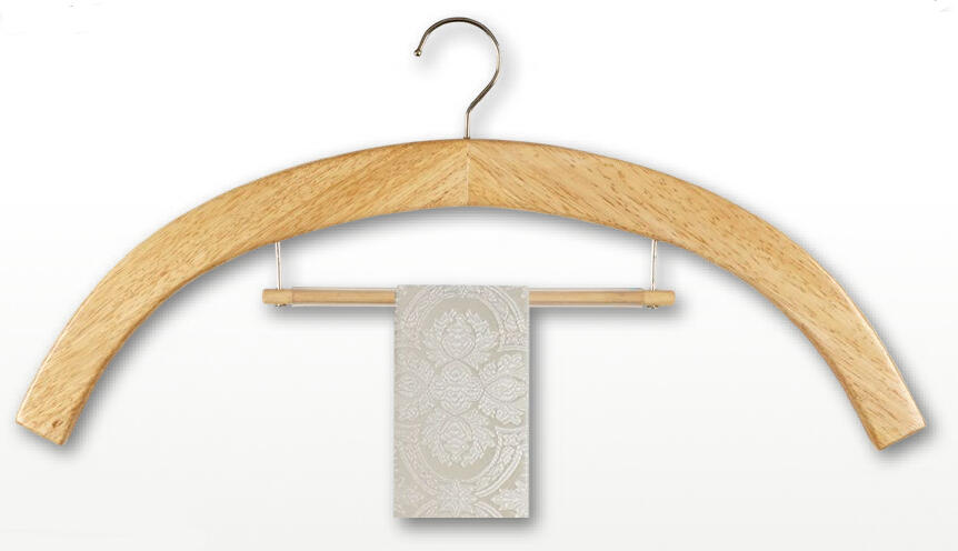 Medium Oak Stain Maple hardwood garment hanger. 21.5" wide. $14.95 ea., sold in packs of 6. (WS101)